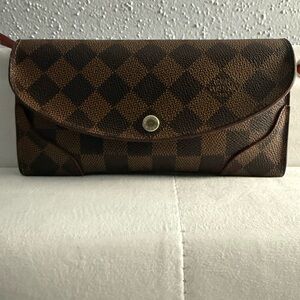 Checkered Brown Women's Clutch